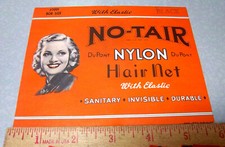 Vintage Hair Net in Envelope, NEW Unused, No Tair, 5001 Bob Size, Black, NEW