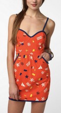 URBAN OUTFITTERS Cooperative Glow In The Dark Summer Mini Dress Cutout Back NWT
