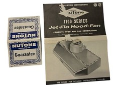 Vtg NUTONE 1100 Series Installation Instructions Jet Flo Hood Fan Manual