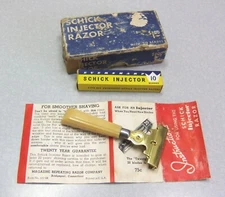 Vintage Schick Injector Safety Razor Set  1946 53