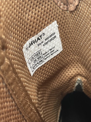 MEN'S Ariat Sport Patriot Western Boot Brown Size 10EE - Picture 7 of 9