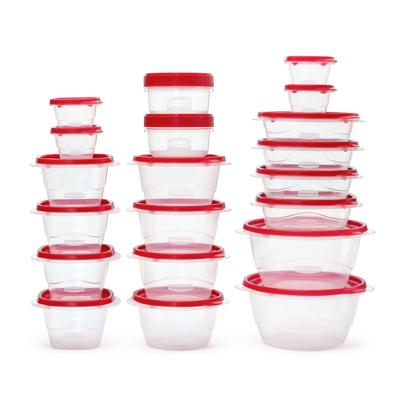40 Piece Plastic Food Storage Containers w/Lids for Meal Prep and Pantry Storage