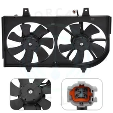 Radiator Condenser Cooling Fan Assembly For 2002-03 INFINITI I35 Nissan Maxima