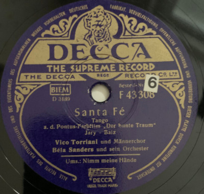 Vico Torriani - Santa Fe / Take My Hands