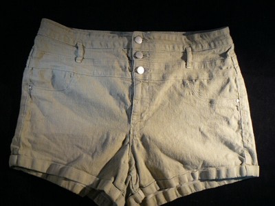 REFUGE WOMEN SIZE 14 OD GREEN SHORT SHORTS-3