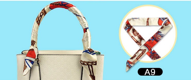 Edel Tuch Seidentuch für Tasche Handtasche schmal Halstuch Seide