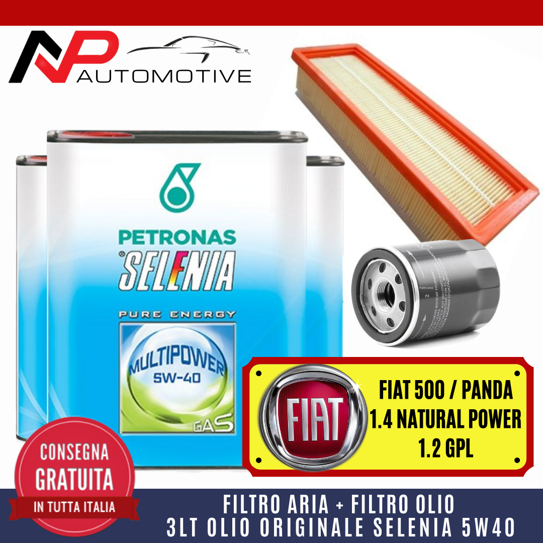 Kit Tagliando Fiat Panda 1.2 Gpl 51 Kw 69 Cv + 3 Lt Olio