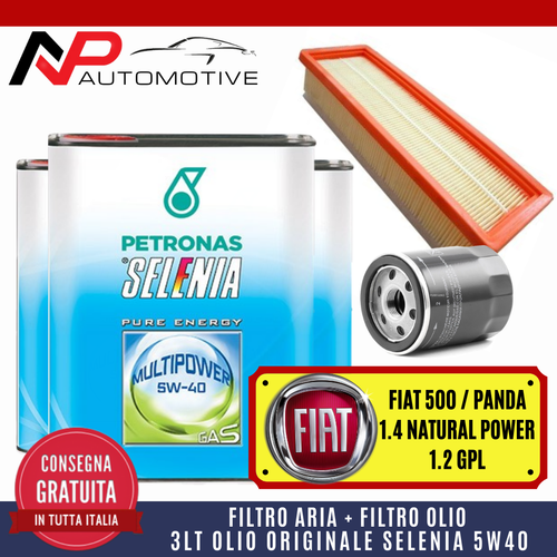 Kit Tagliando Fiat Panda (169) 1.2 Natural Power 44 KW 3 Filtri 3 Olio 5W40 Gas 8001238141628 - Foto 6