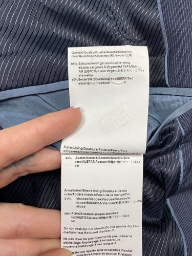 Hugo Boss Herren Seide-Wolle Anzug 2 Knöpfe Blazer + Hose Größe 56 (XL) - Bild 7 von 14