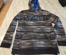 Under Armour Threadborne Pullover Hoodie Large Spellout Logo Size Youth XL