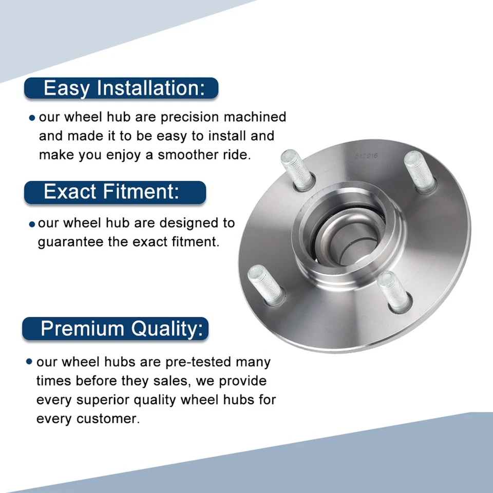 Pair Rear Wheel Hub Bearing Assembly For Nissan Stanza 1989-1992/ Axxess — 第 3/4 张图片