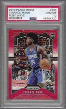 TERANCE MANN 2019 PANINI PRIZM RED RUBY WAVE PRIZM ROOKIE RC PSA 10 GEM MINT