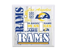 Los Angeles Rams Subway Art Standard Double Light Switch Cover NFL Football wall