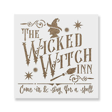 Wicked Witch Inn Stencil - Durable Reusable Mylar Stencils