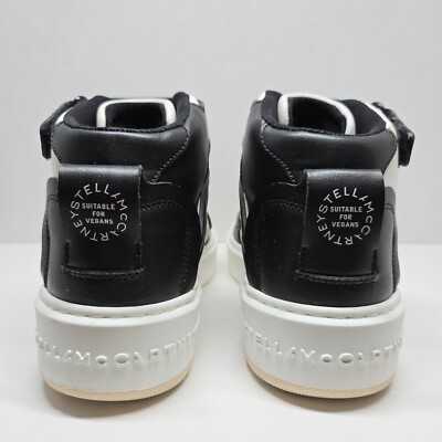 Stella McCartney S-Wave 2 フェイクレザースニーカー Stella McCartney S-Wave 2 High Top Lace-Up Black White Women