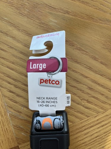 Petco Adjustable Dog Neck Collar Neck Ranges 16-26 Inches size Large Gray - Picture 3 of 3
