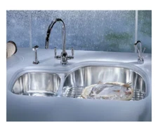 Franke PCX120LH 34 Inch Undermount Double Bowl Sink  STAINLESS STEEL New!
