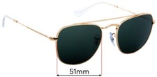 SFx Replacement Sunglass Lenses fits Ray Ban RB3557 - 51mm Wide