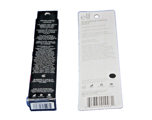 ELF Eyes Lips Face Moisturizing Lipstick 82636 + Eyeliner Pencil 1003 Boxed - Picture 2 of 2