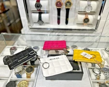 Michael Kors Jet Set Travel Small Coin Pouch Card Holder with Keychain Variation