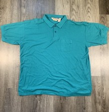 Vintage Big Mac Mens 2XLT Green Short Sleeve Collared Polo Shirt USA Made