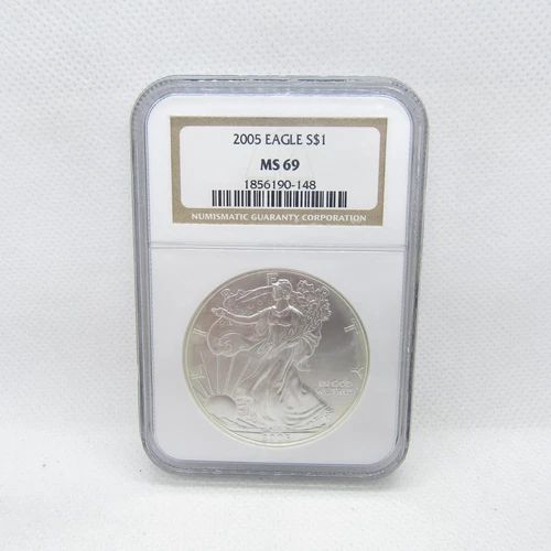 NGC MS69 2005 American Silver Eagle Dollar One Ounce Coin P279