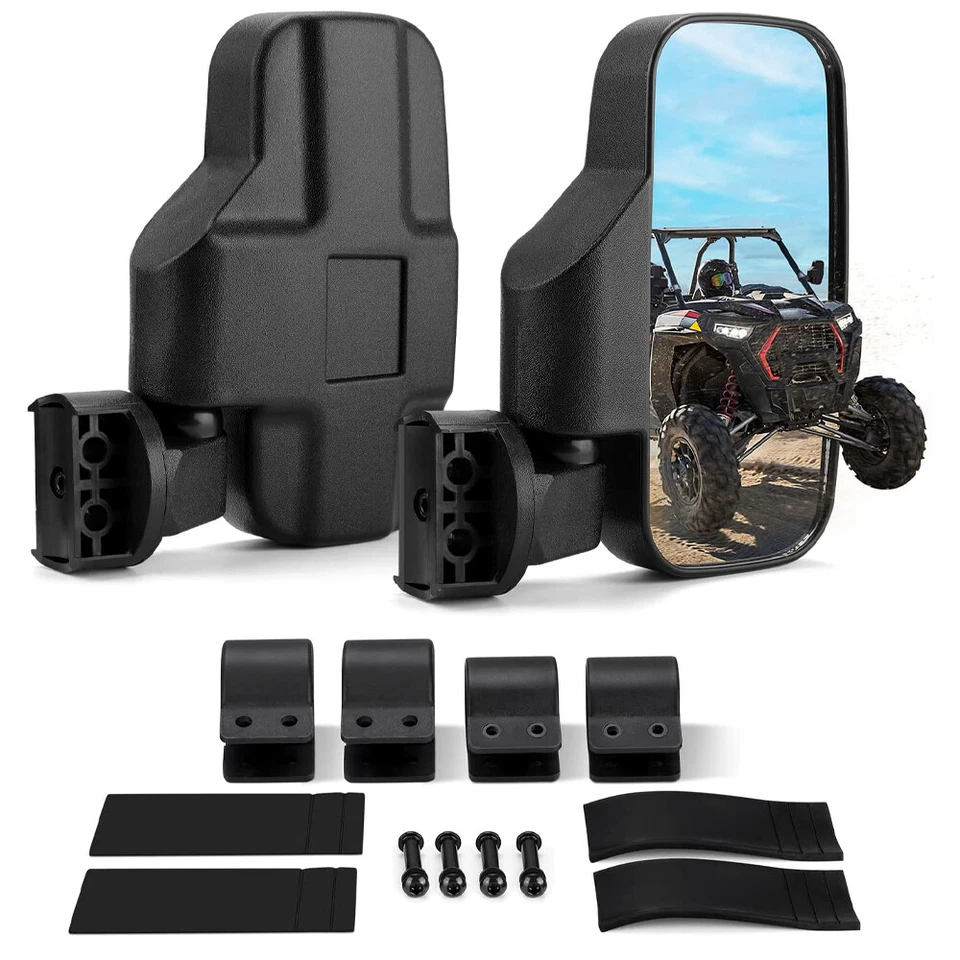 FOR Arctic Cat Wildcat Trail Break-Away SIDE Clear VIEW Anti-Vibration MIRROR 2X - Image 2 of 4