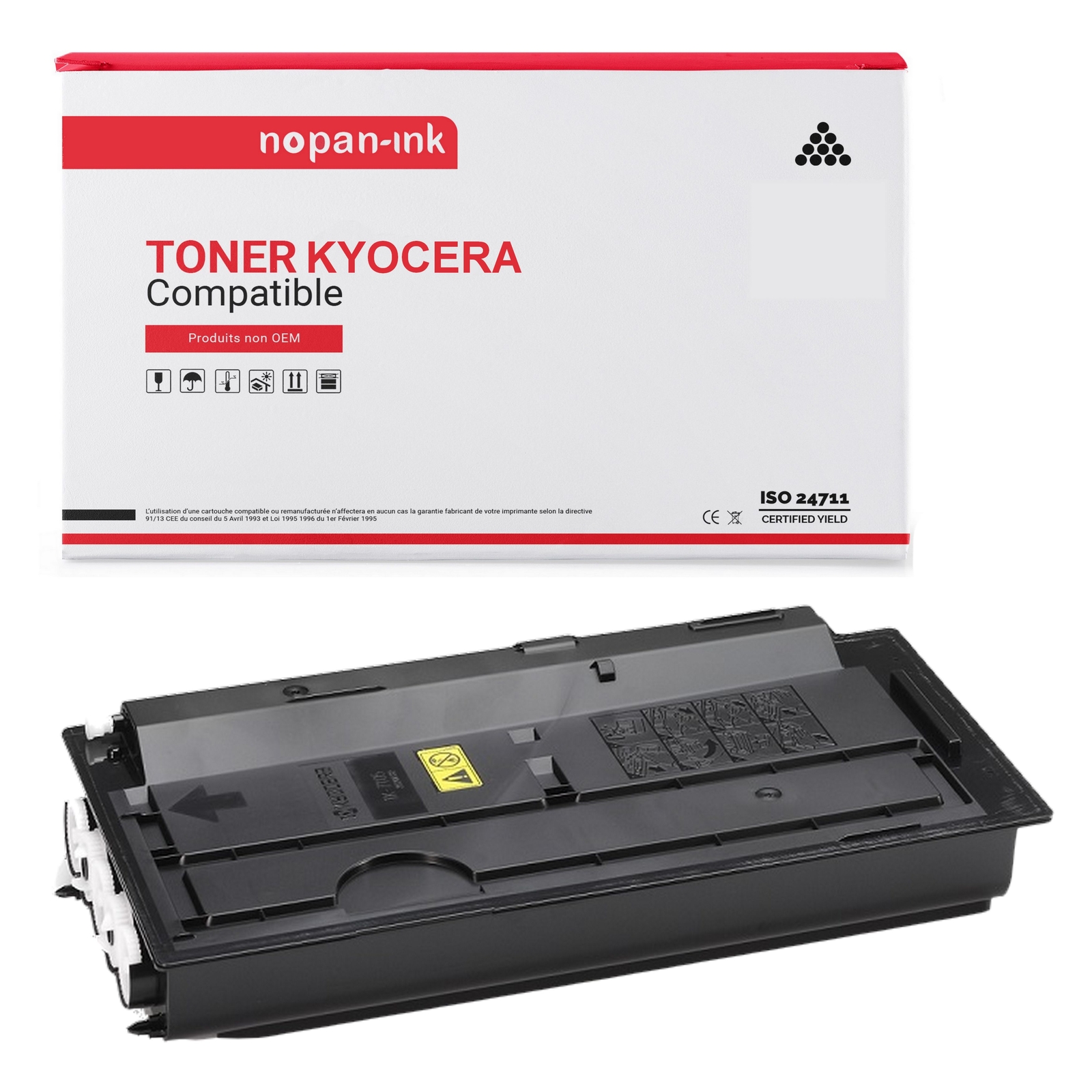 Toner KYOCERA TK7105 Noir compatible NOPAN-INK pour l'impression de rapports