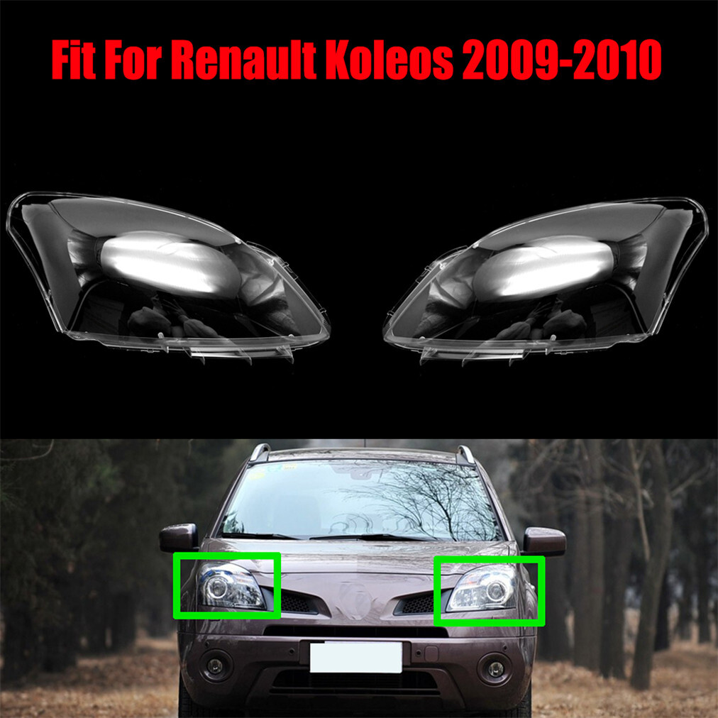 for Renault Koleos 2009-2010 Headlight Headlamp Clear Lens Left Right Cover - Image 2