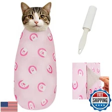 Supet Cat Wrap for Cutting Nails, 2025 Self-Adhesive Cat Grooming Wrap, Anti-