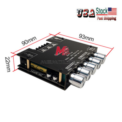 ZK-MT21 Bluetooth 5.0 2.1 Channel Digital Power Amplifier Module 50W*2+100W USA