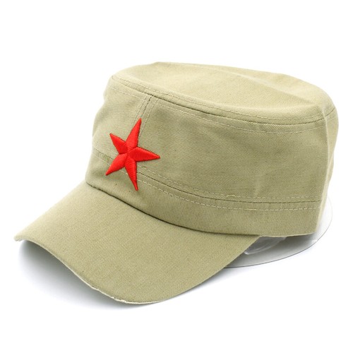 Men Cotton Army Cap Military Patrol Cadet Hat Sports Driving Adjustable Red Star - Picture 21 of 21