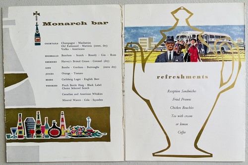 BOAC Airlines Menu cena - 1959 - Foto 2 di 6