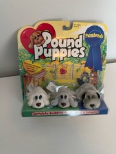 NIB Vintage 1996 Pound Puppies Purebreds 3 Minis NEW IN BOX