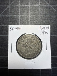 Britain Silver 1 Florin 1936