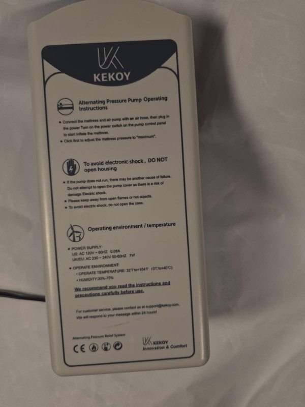 Alternating Air Pressure Mattress Pad for Bed Sore Prevention, 75"x36