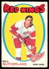 1971-72 OPC O-Pee-Chee AS IS LOW GRADE Bill Sutherland Detroit Red Wings #141