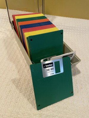 40 Imation Floppy Disks 1.44 Mb 3.5 Inch With Storage Box - Unused
