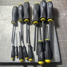 Bondhus 13pc Ball End Hex Screwdriver Set SAE Standard Inch .050 - 3/8 USA 10637