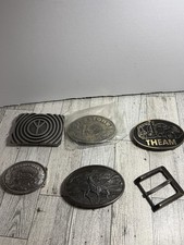 Lot Of 6 Vintage Unique Belt Buckles