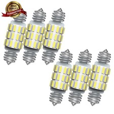 6pcs 6418 C5w 36mm Festoon Led License Plate Tag Light Bulbs 6500k Bright White