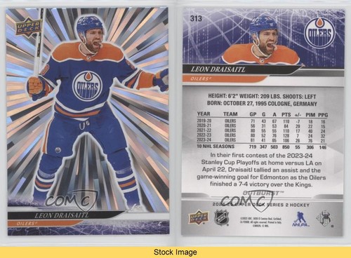 2024-25 Upper Deck Series 2 Outburst Leon Draisaitl #313 READ 04lp - Picture 3 of 3
