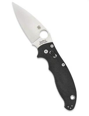 Spyderco Manix 2 CPM S30V Drop Point Pocket Knife G-10 Black Ambidextrous