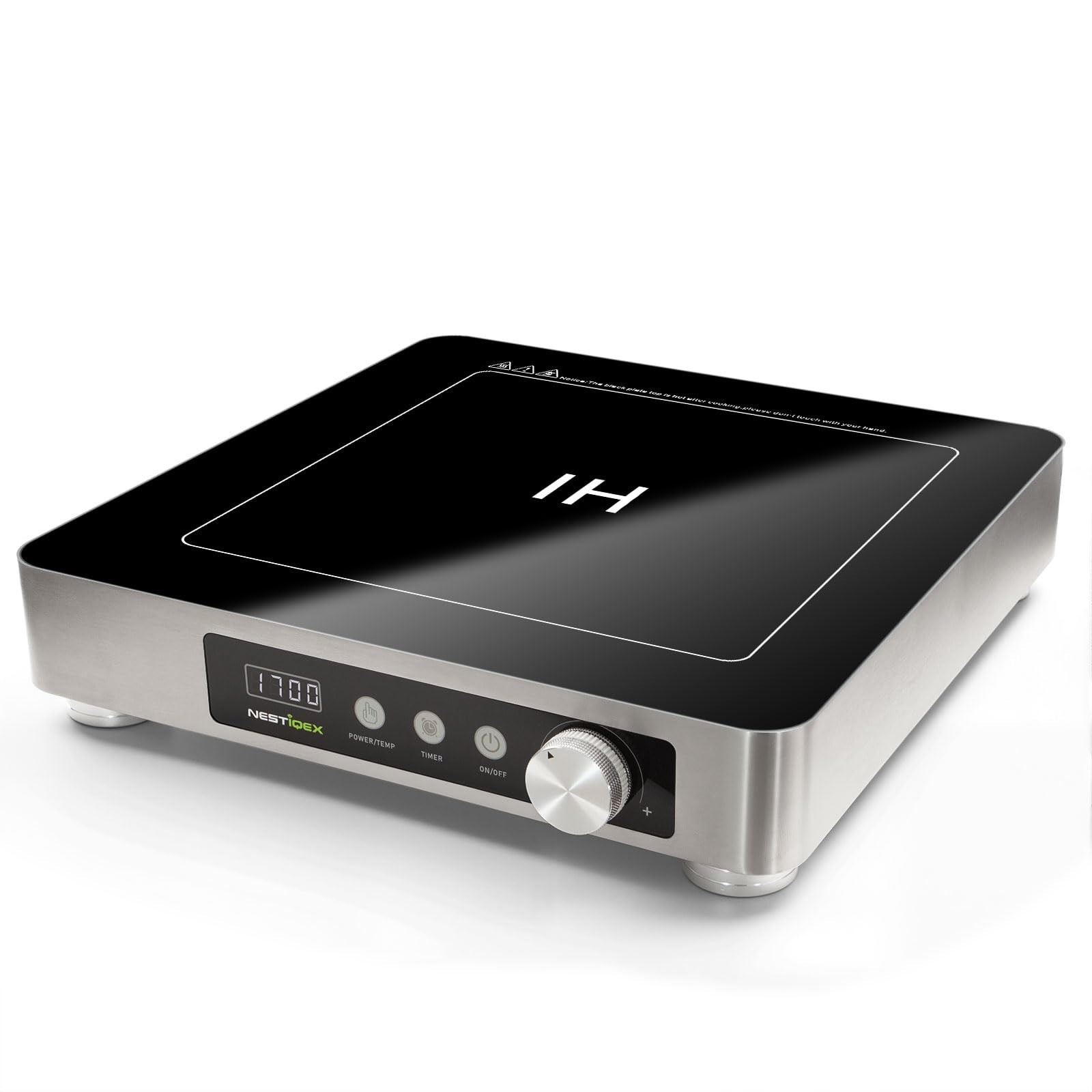 Abangdun 1800W 100V～185V Induction Cooktop Electric Stove Large Burner 24h Timer