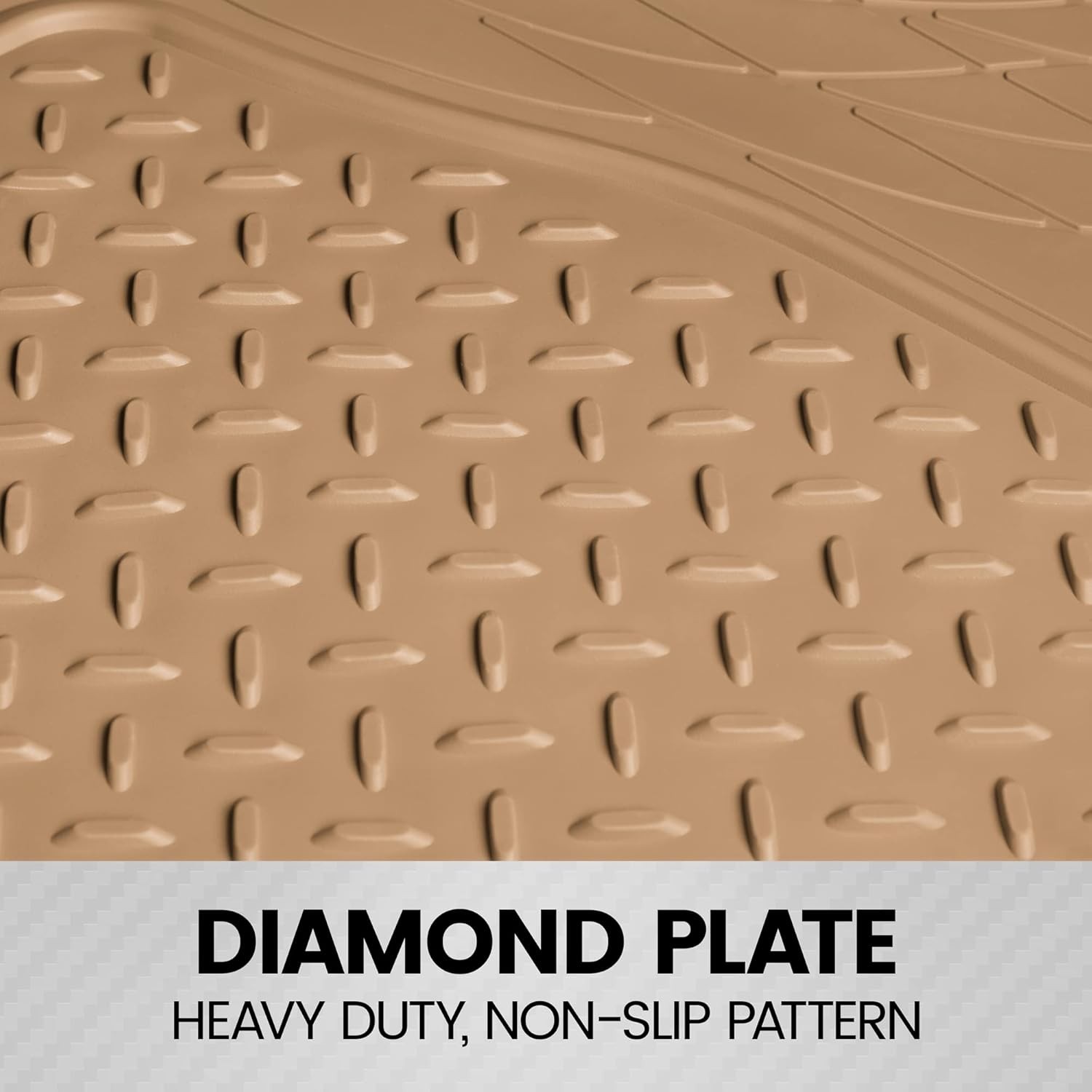 Heavy Duty Rubber Cargo Mat Liner for Cars, SUVs, Vans & Trucks - Beige thumbnail 6