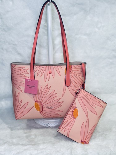 NWT Kate Spade Molly Falling Flower Tote + x Target Collab Lipstick Bag Charm - Picture 4 of 11