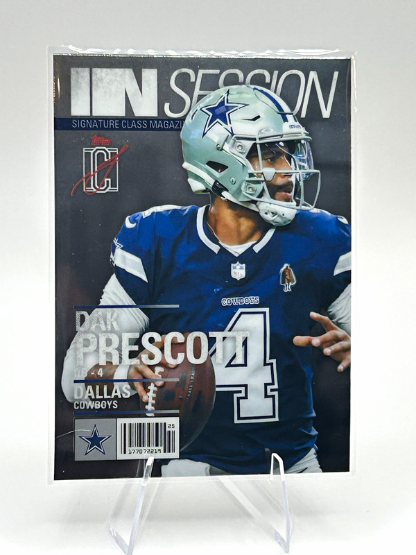 Topps Signature Class 2025 Dak Prescott Dallas Cowboys In Session Insert #IS-8