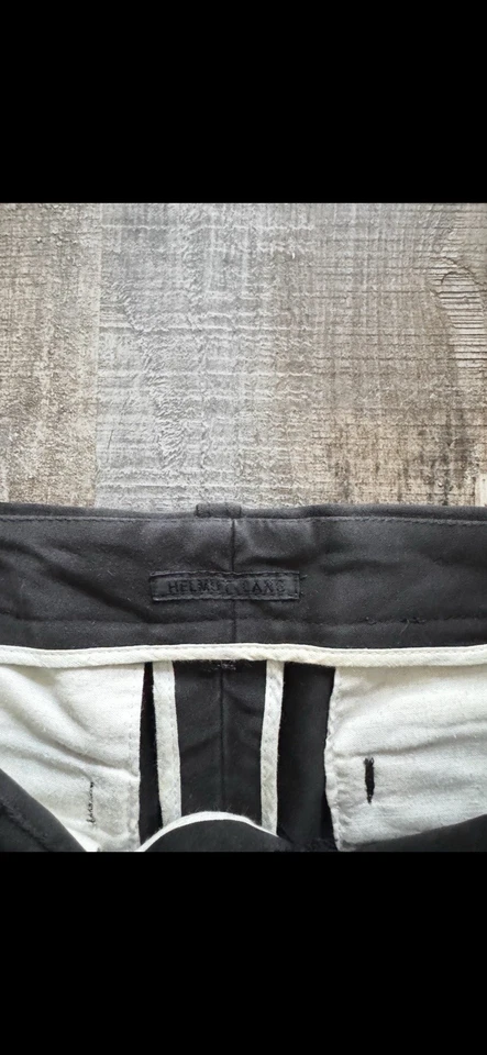 Vintage Men’s Helmut Lang moleskin Bondage Pants Black Size 46 Made in Italy - Image 2 of 4