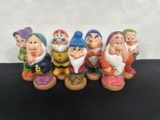 Vintage Disney Snow White  The Seven Dwarfs 6" Vinyl Bath Toy Figures
