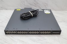 Cisco WS-C3650-48FS-E 48-Port Gigabit PoE Network Switch w/ 1025W PSU